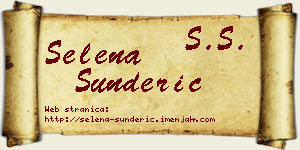 Selena Šunderić vizit kartica